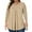 Khaki, variant on Blmnix Black Ladies Tops And Blouses Polka Dot Flowy V-Neck Graphic Tshirts for Women Relaxed 3/4 Sleeve Tops