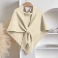thumbnail image 3 of Resicozy Shawl Wraps for Women Winter Knitted Scarf Fashion Solid Color Cardigan Cape Top Sweater Shawl Scarf Beige, 3 of 5