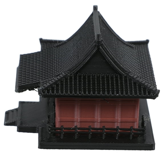 Asian Home Figurine Chinese Pagoda Decor Statue Office Brown