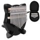 thumbnail image 3 of Kalimba Thumb Piano 17 teclas, piano de dedo portátil con estuche y caja de regalo de martillo sintonizador para ni?os y adultos principiantes(Negro) Unbranded 1311200015912, 3 of 7