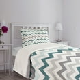 thumbnail image 5 of Ambesonne Chevron Quilted Bedspread Set 2 Pcs, Simple Geometric Zigzags, Twin Size, Multicolor, 5 of 6