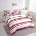 thumbnail image 3 of Manfei Abstract Geometric Twin Bedding Sets 7-Piece for Teen, Chic Stripes Ombre Bedding Comforter Set, Modern Fashion Reversible Sheet Sets, Microfiber Bedroom Decor, 3 of 7