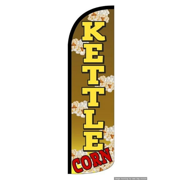 Kettle Corn Windless flag Without Pole Advertisement /Business Flags | Feather Flag |