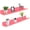 Neon Pink, variant on 24 Inches Acrylic Floating Book Shelves Wall Mounted Set of 2, Wall Hanging Plant Display Shelves, Room Decor Floating Wall Shelves for Gaming Room, Bedroom, Living Room, Office, Purple