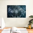 thumbnail image 3 of Elephant Stock Mesmeric Mandala Wall Art - Horizontal Canvas Wall Art - Living Room Wall Decor - Decor Elements Canvas - Gray And Blue Decor - 12" x 8", 3 of 8