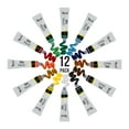 US Art Supply® 12 Color 10ml Tubes Artist Oil Paint Set Painting Pigment