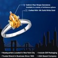 thumbnail image 2 of Gem Stone King 10K White Gold Yellow Citrine Engagement Ring for Women | 1.07 Cttw | Pear Shape 9X6MM | Gemstone November Birthstone | Size 7, 2 of 6