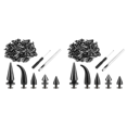 thumbnail image 1 of 100 Sets Mixed Shape Cone Spikes Studs Kit for Punk Style Clothing Accessories DIY Craft Decoration, 1 of 7