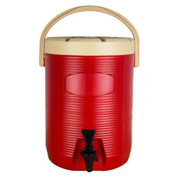 Dispensador de bebidas aislado de 3,43 gal, dispensador de hielo y bebidas calientes con interior de acero inoxidable 304