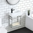 thumbnail image 5 of Pierre 19.5 Single, Open Shelf, Chrome Metal Frame Bathroom Vanity, 5 of 11