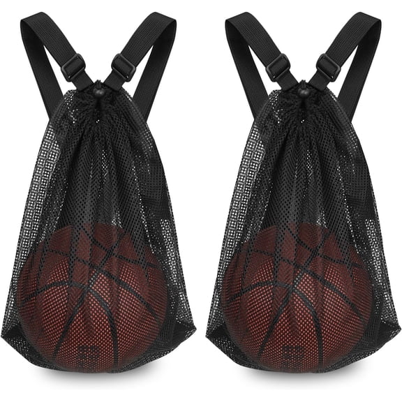 Basketball Bag 15 * 20 inch Sports Single Ball Bag Drawstring Mesh Backpack, for Carrying Soccer Volleyball Baseball football Carrier Single Outdoor Sports Equipment