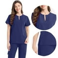 thumbnail image 3 of HongQid Ensemble de Sarrau pour Femmes, Hauts à Col Rond et Pantalons Jogger Cargo - MotionTech, Extensible 4 Directions, Résistant aux Plis, Anti-Rétrécissement, 3 of 4