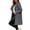 Dark Gray, variant on KICILVS Long Sherpa Jacket Women Fuzzy Button-Down Coat with Pockets Notched Collar Warm Winter Outerwear for Casual