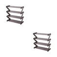 thumbnail image 2 of Thinsony Stainless Steel Shoe Storage Shoes Organized And Easily Accessible Shoe Storage Rack Shelf For Shoes Shoes Rack coffee cm 2Set, 2 of 6
