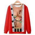 thumbnail image 2 of IROINNID Ugly Shirt for Men Christmas Graphic Print Long Sleeve Crewneck Pullover Xmas Holiday Gift Tops,Black, 2 of 5
