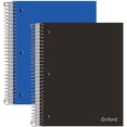 thumbnail image 1 of shiyou-Spiral Notebooks, 3-Subject, College Ruled Paper, Durable Plastic Cover, 150 Sheets, 3 Divider Pockets, 2 Pack (10386), multi-colored, 1 of 4