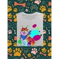 thumbnail image 3 of Colorful Corgi Dog W Bandana T-Shirt Men -Image by Shutterstock, Male Small, 3 of 4