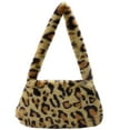 thumbnail image 2 of Zhaomeidaxi Women Leopard Print Shoulder Bag Fluffy Plush Clutch Faux Fur Handbag Tote Bag, 2 of 8