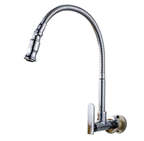 Flexible 360 Degree Swivel Kitchen Sink Faucet with Single Handle,Chrome Finish 
