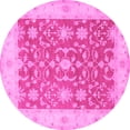 thumbnail image 1 of Ahgly Company Indoor Round Oriental Pink Traditional Area Rugs, 6' Round, 1 of 4
