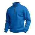 thumbnail image 2 of BXINGOHAI Men's 1/4 Zip Pullover Sweatshirts Waffle Soft Sweatshirts with Pockets for Running Athletic Workout Golf with Pockets Blue,3XL, 2 of 3