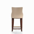 thumbnail image 6 of Shubert Counter Stool with Solid Wood Base in Tan - Set of 2, 6 of 7