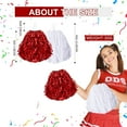 thumbnail image 2 of 4Pcs Pom Poms Cheerleading 30 Grams Metal Foil Cheerleading Pom Poms with Plastic Handles Cheer Pom Poms for Cheering in Sports Meet Field and Other Festive Occasions, Gold and Purple, 2 of 7