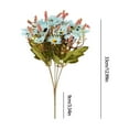 thumbnail image 3 of Hvmvliv Artificial Flowers Simulated Bouquet Fake Flowers Wedding Home Hotel Artificial Plants Flower Arrangement Decoration Props Ornaments Light Blue, 3 of 6