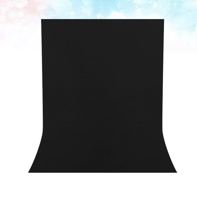 OULII 1Pack Photographic Studio Photo Backgrounds Black Mixed Cotton Solid Color for Professional Use