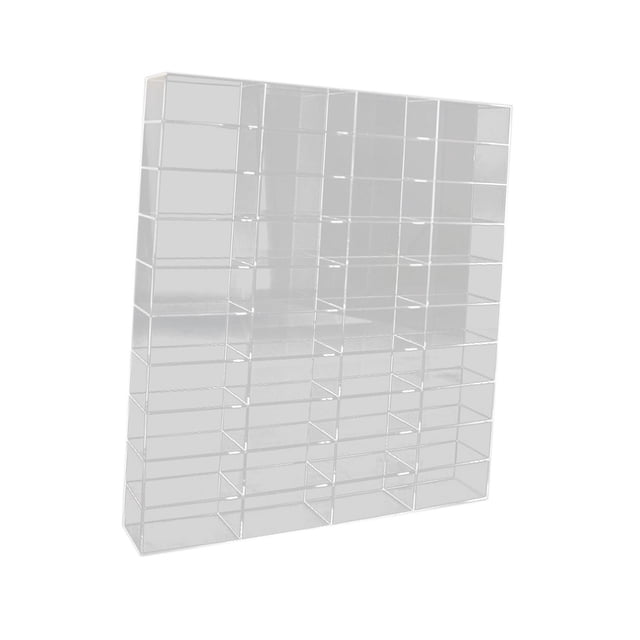 Vogacara Clear 1/64 Model Car Display Case Rack Display Showcase for Toys Juguetes 40 cuadrículas