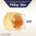 thumbnail image 2 of Tapa de compresión LTWFITTING de latón de 3/8" - paquete de 10, 2 of 5