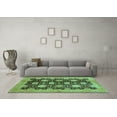 thumbnail image 3 of Ahgly Company Indoor Square Oriental Turquoise Blue Traditional Area Rugs, 8' Square, 3 of 4