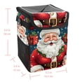 thumbnail image 5 of Santa Claus Foldable Car Trash Bin with Lid, Leak-proof Mini Trash Can for Car, Hanging Storage Bag Included, 5 of 6