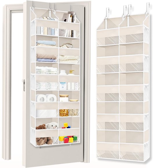 Organizador Ofiray-Home para colocar sobre la puerta, 5 niveles, color beige