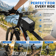 thumbnail image 6 of Bike Phone Front Frame Bag Waterproof, 6.5" Touch Screen Bicycle Top Tube Bag with TPU Screen, Dual Storage, Velcro Mount, Bike Phone Holder for Road Mountain Bikes, 6 of 6