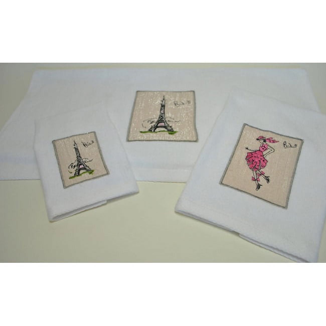 Sherry Kline Paris Embroidered Decorative 3-piece Towel Set