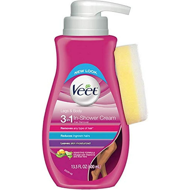 Veet Botanic Inspirations In Shower Cream for Legs & Body, 13.5 oz