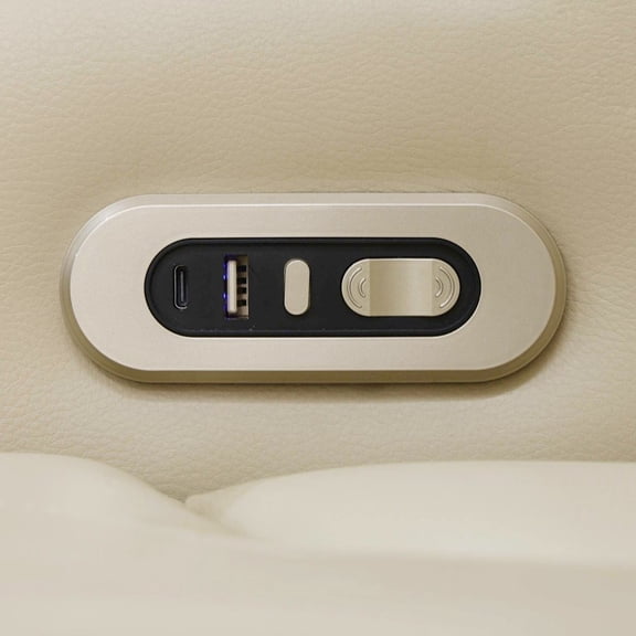 FUOROLA Max Power Recliner Living Room Loveseat with LED Beige