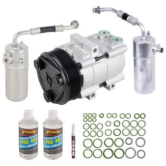AC Compressor & A/C Repair Kit For Ford F150 F250 F-150 F-250 V8 4.6L 5.4L 1997 1998 - BuyAutoParts