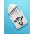 thumbnail image 3 of Cow's Face Pencil Drawing Hoodie Men -Image by Shutterstock, Male Small, 3 of 4