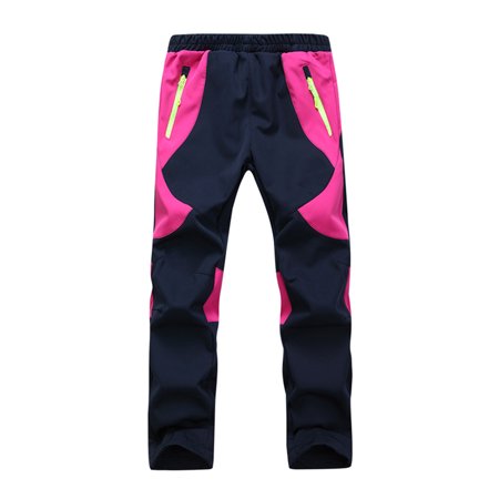 

THE WILD Casual Pretty Kids Baby Boys Girls Patchwork Ski Suit Pocket Thicken Warm Trouser Pants