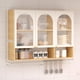 thumbnail image 2 of Alacenas para Cocina, Alacena Gabinete para Cocina 3 Puertas, Mueble Superior con Visualización en Vidrio Transparente 100x30x80CM(Claro), 2 of 8