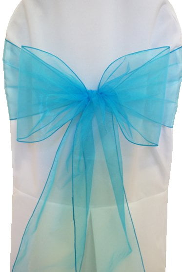 turquoise chair sashes