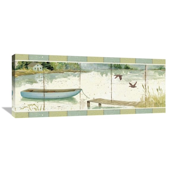 Global Gallery Daphne Brissonnet 'Lakeside Dock' Canvas Wall Art