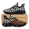 thumbnail image 1 of Zapatillas de malla para exteriores, diseño de piel de vaca lechera, zapatillas casuales para correr, calzado ligero a prueba de golpes para caminar, tenis clásicos, 1 of 6