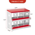 thumbnail image 3 of Chicken Nesting Box with Roll Out Egg Tray, Galvanized Steel Rustproof Laying Boxes for Hens, Chickens & Ducks, Ventilated & Easy-Clean Design, 3 of 8
