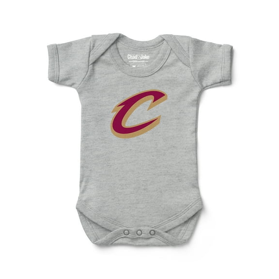 Newborn & Infant Chad & Jake Heather Gray Cleveland Cavaliers Primary Logo Bodysuit