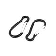 thumbnail image 2 of Hiking Calabash Shape Spring Clip Carabiner Hook Key Bottle Holder 8pcs Black, 2 of 2