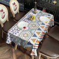 thumbnail image 2 of Rectangle Waterproof Tablecloth 60×102 Inch, Bohemia Style Reusable Indoor/Outdoor Durable Table Cover for Party Kitchen Dinner Room Decor, 2 of 6