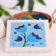 thumbnail image 3 of Embroidery Punch Needle kit Frame, Embroidery Starter Kits for Beginner Kids,Punch Needle Fabric with Pattern,Threader, Yarns,Pinch Needle, Embroidery Hoops & Rug Punch(Blue), 3 of 6